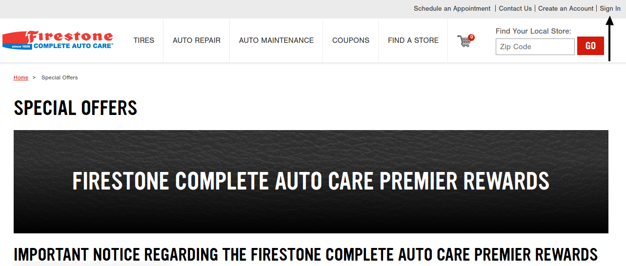 Firestone Complete Auto Care Sign In