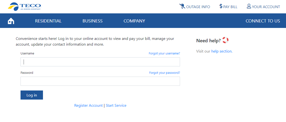 tecoaccount login