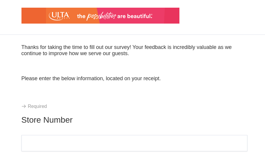 Ulta Store Survey